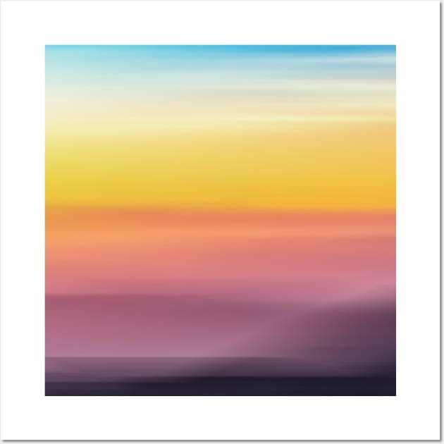 Warm Dawn Sky Horizon Landscape Wall Art by Mr Bushido